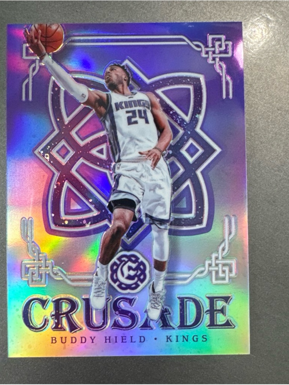 Topps Crusade Buddy Hield Sacramento Kings Purple Holographic Card